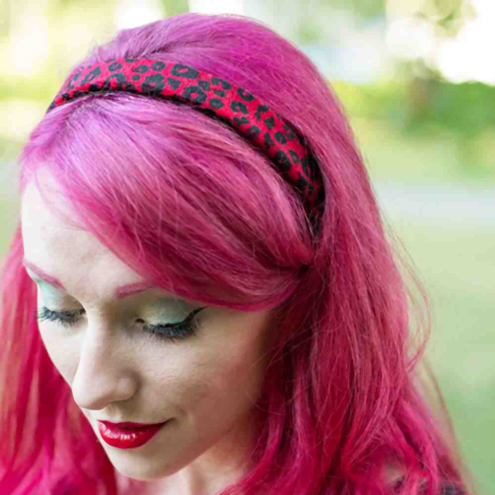 Rød leopard-hårbøyle