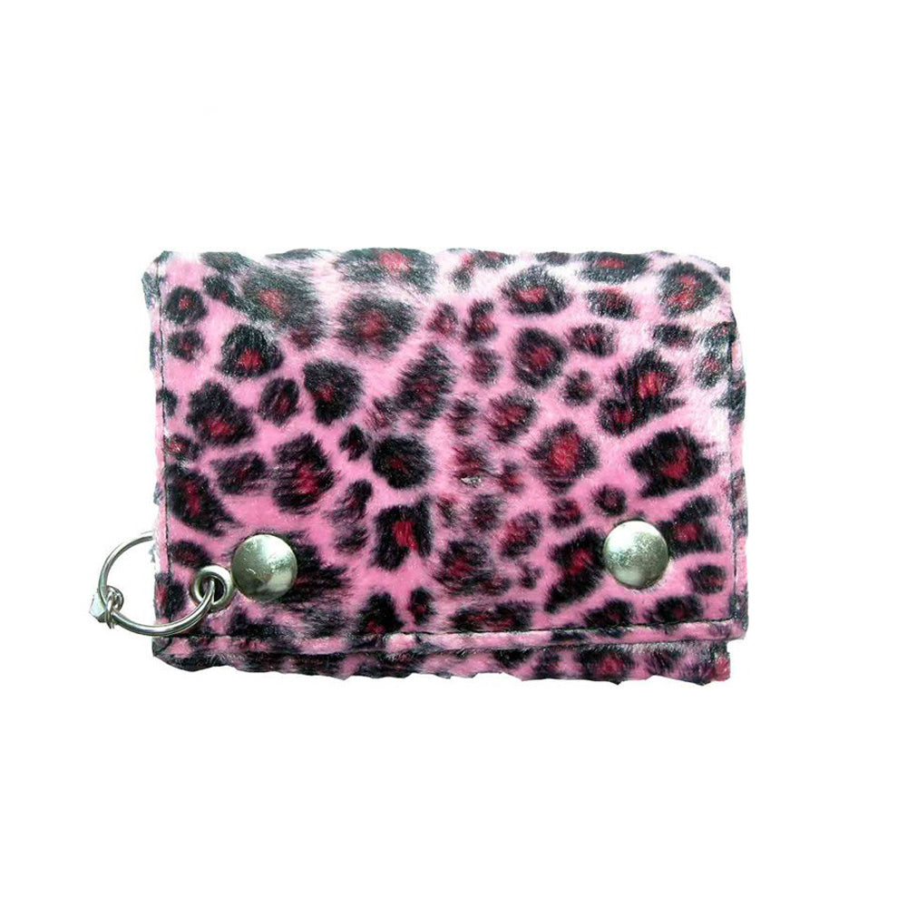Rosa leopard-lommebok