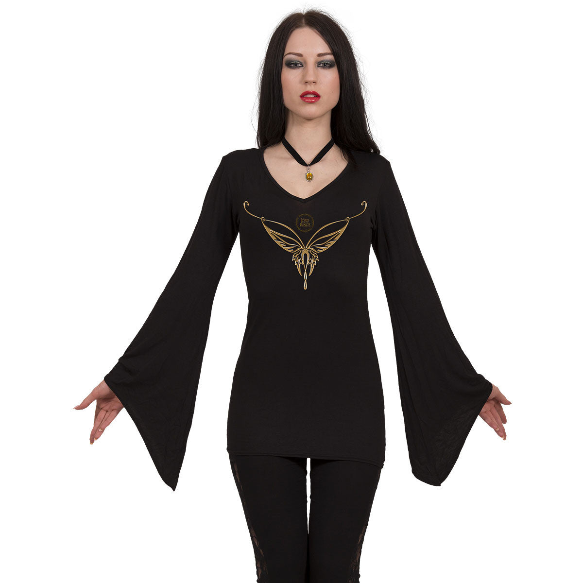 Lord Of The Rings-topp – Elven longsleeve med vide ermer