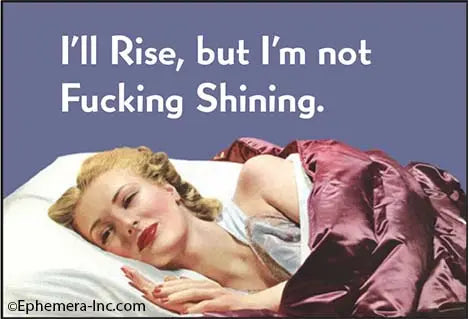 Magnet: I'll rise, but I'm not fucking shining.