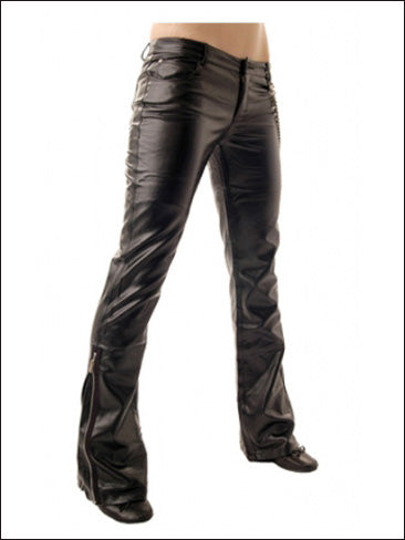 Bootcut-bukser i latex-look