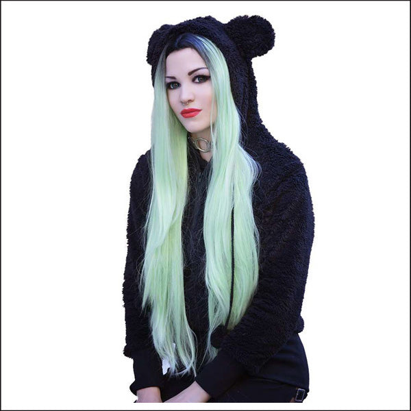 Sort teddy-jakke