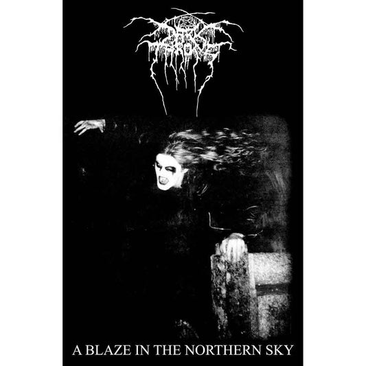 Darkthrone tekstilplakat (A Blaze In The Northern Sky)