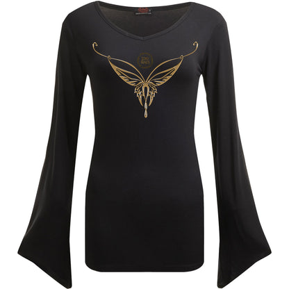 Lord Of The Rings-topp – Elven longsleeve med vide ermer