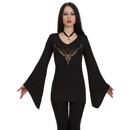 Lord Of The Rings-topp – Elven longsleeve med vide ermer