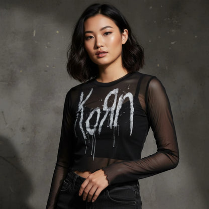 Korn - Still A Freak - Mesh Crop Top