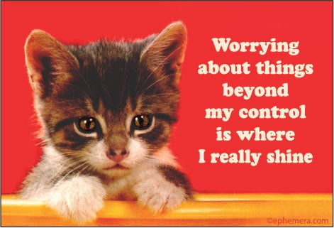 Magnet: Worrying about things beyond my control is where I really shine.